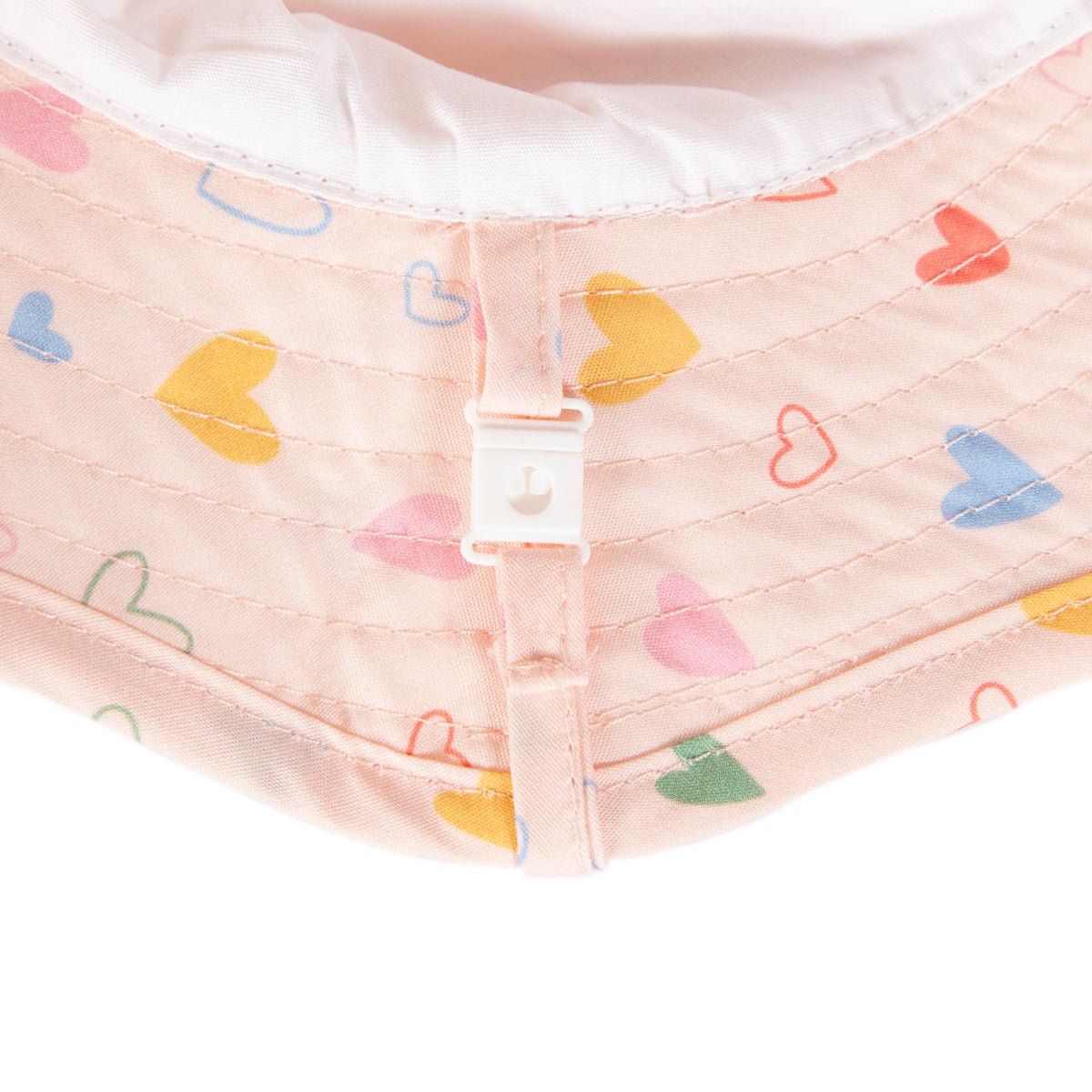 Acorn BABY | Floating Hearts Wide Brim Infant Hat Pink