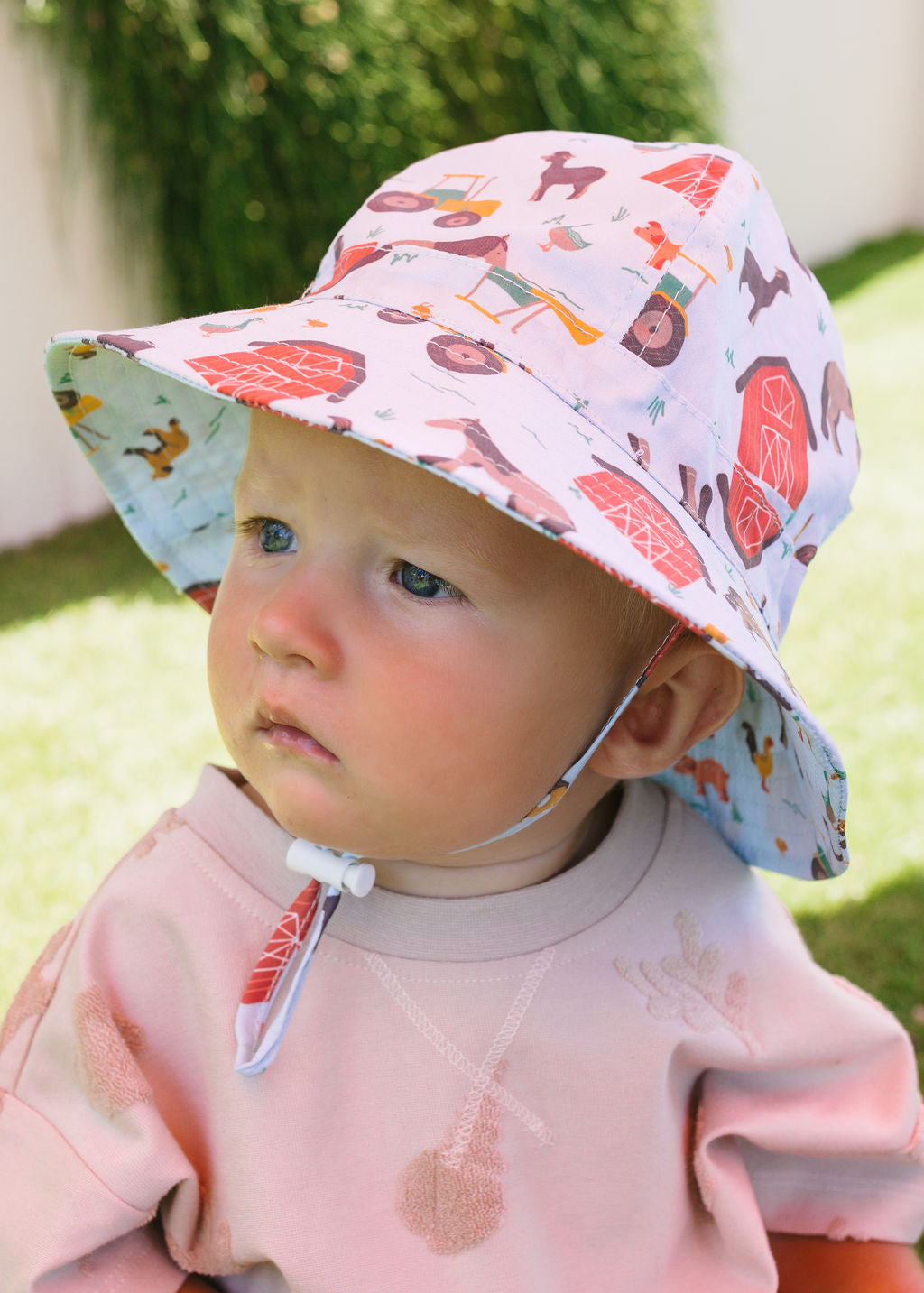 Acorn BABY | Farmyard Wide Brim Infant Hat