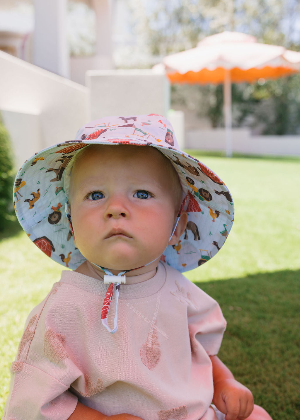 Acorn BABY | Farmyard Wide Brim Infant Hat