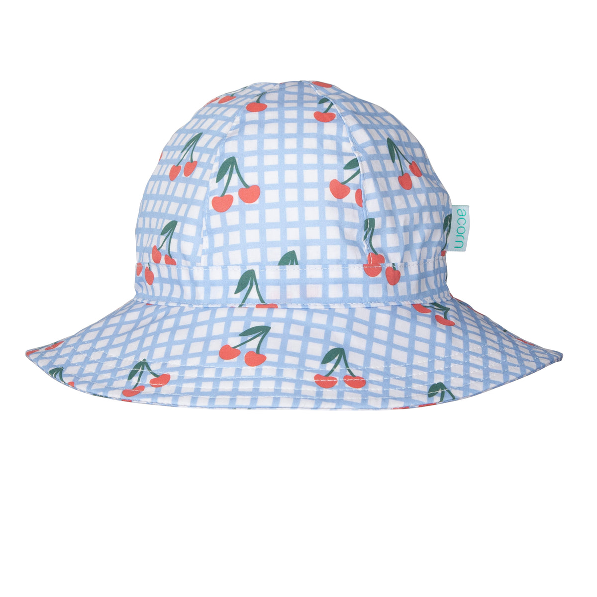 Acorn | Cherry Checks Wide Brim Sunhat