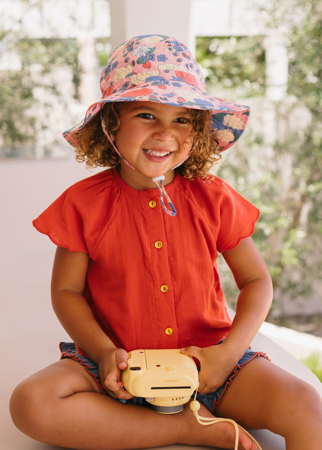 Acorn | Berry Floral Wide Brim Sunhat