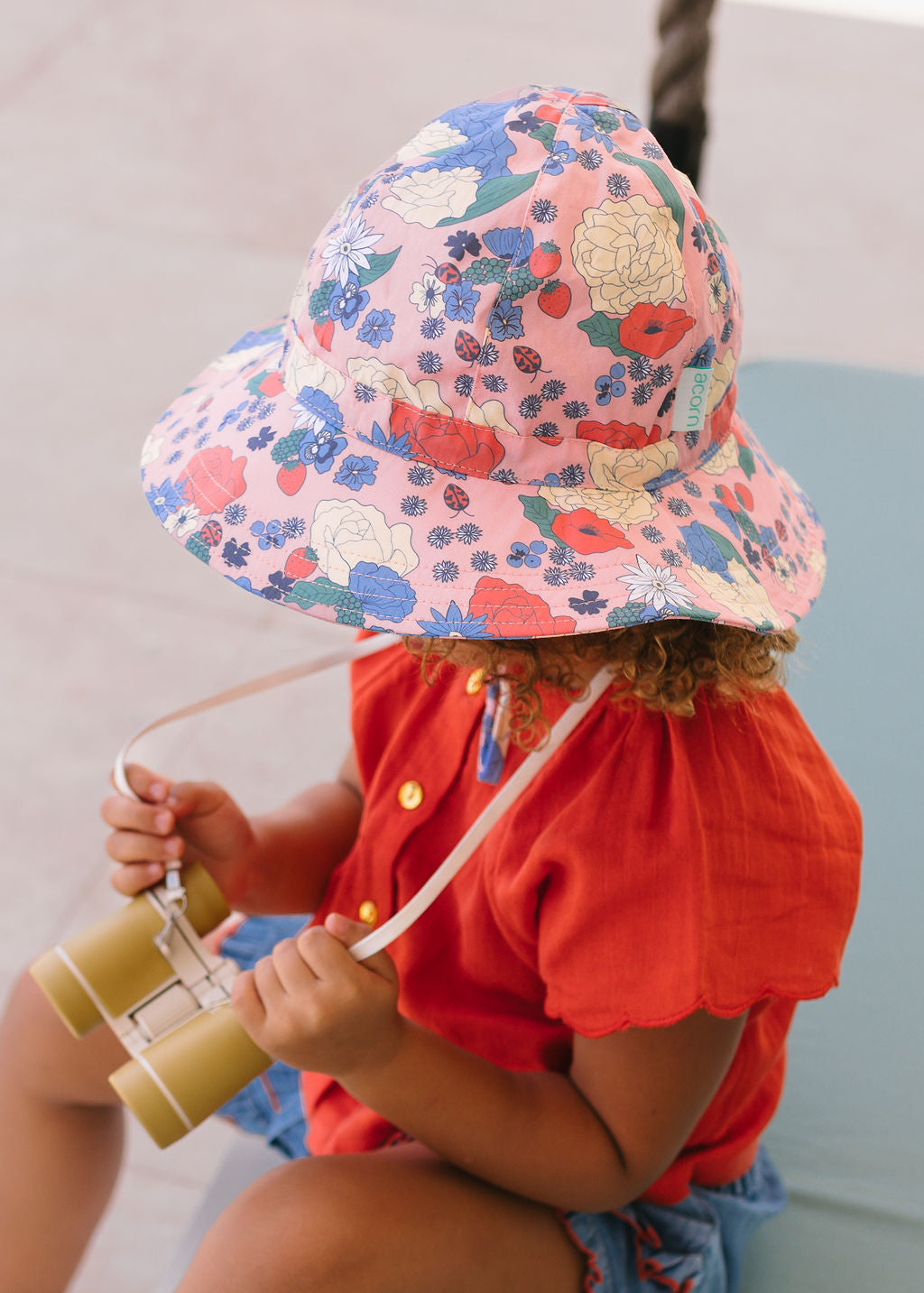 Acorn | Berry Floral Wide Brim Sunhat