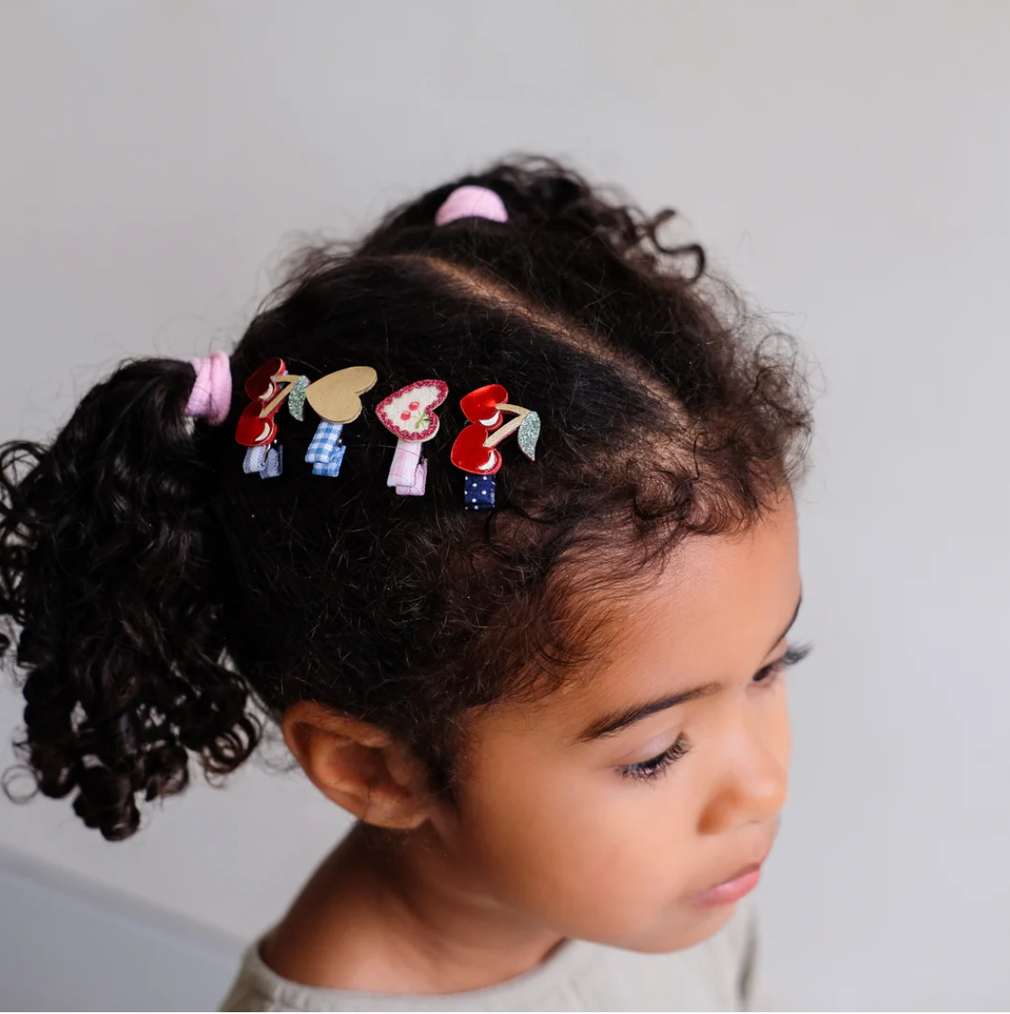Mimi and Lula - Red Cherries Mini Clips — product detail shot