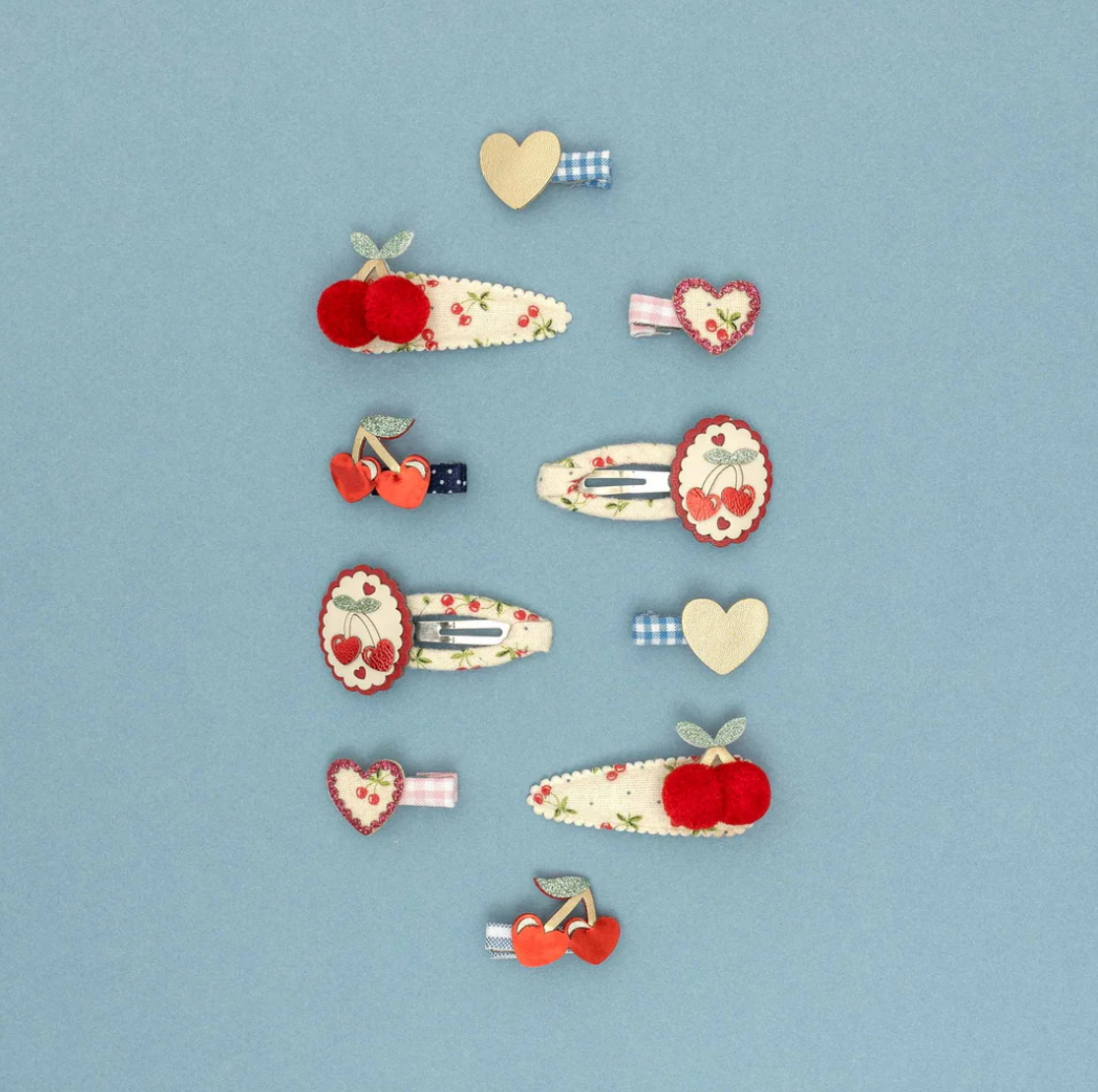Mimi and Lula - Red Cherries Mini Clips — styled lifestyle shot