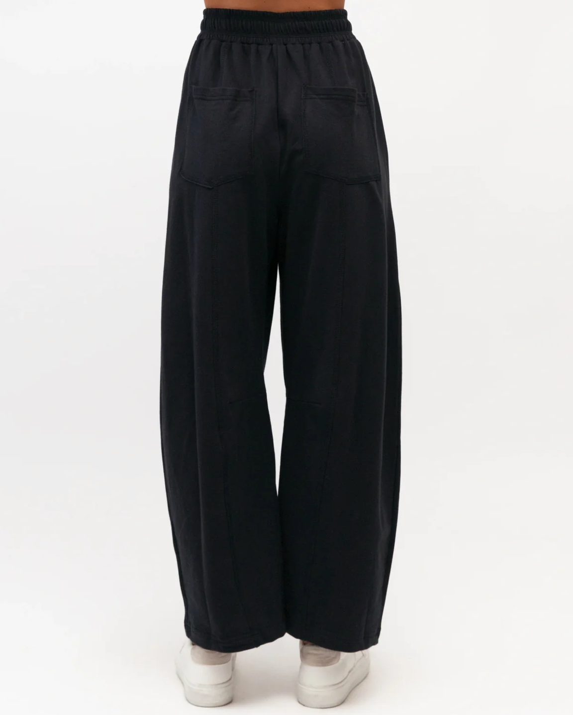 Label of Love - Barrel Leg Trackpant in Navy — worn on model