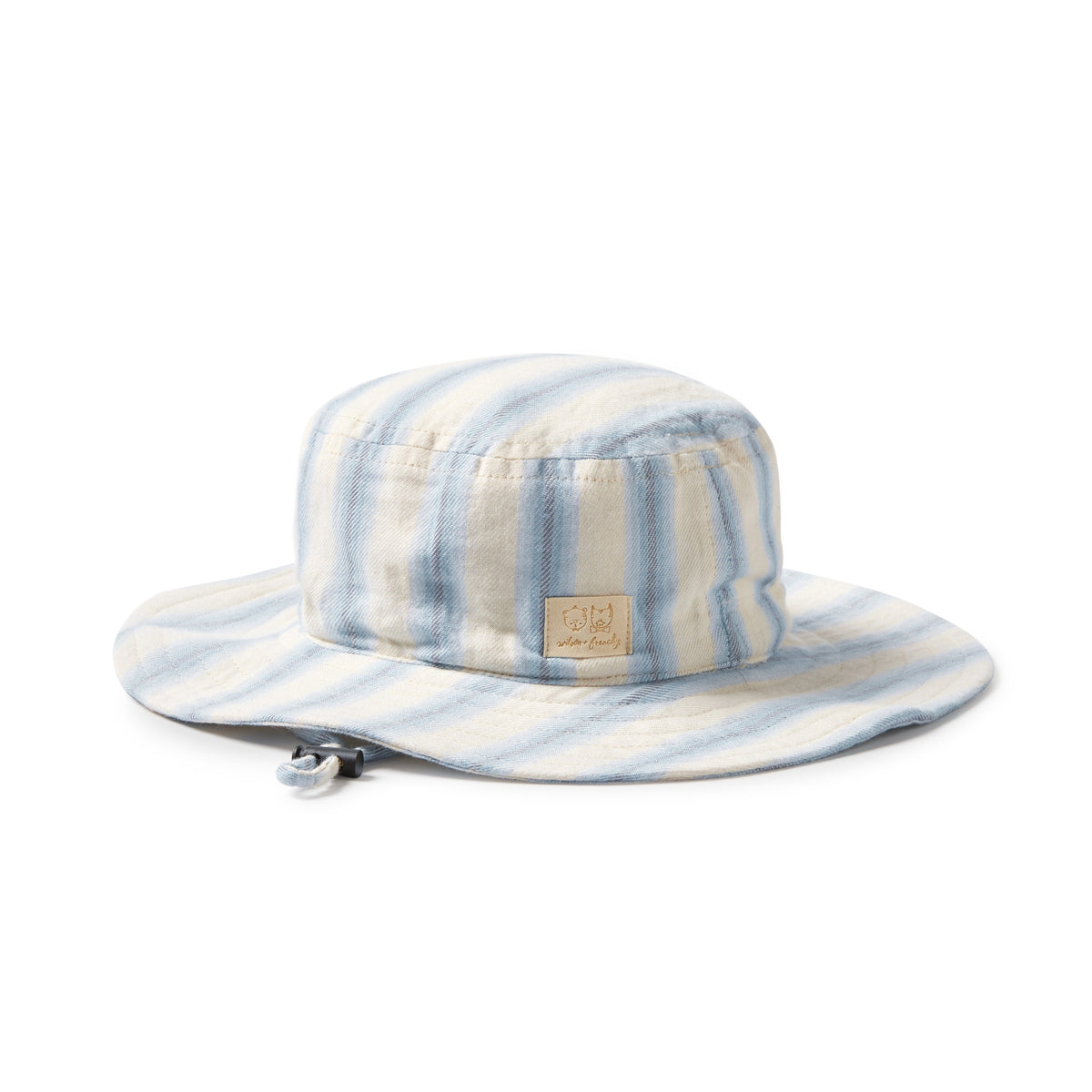 Wilson and Frenchy Deep Blue Stripe Organic Sun Hat - product flatlay