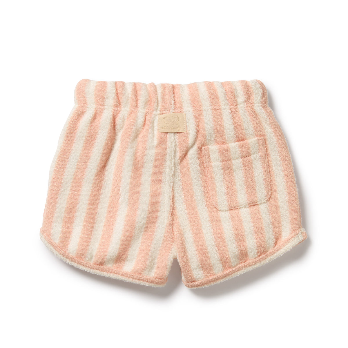 Wilson and Frenchy Strawberry Wave Organic Terry Tie Short - print detail