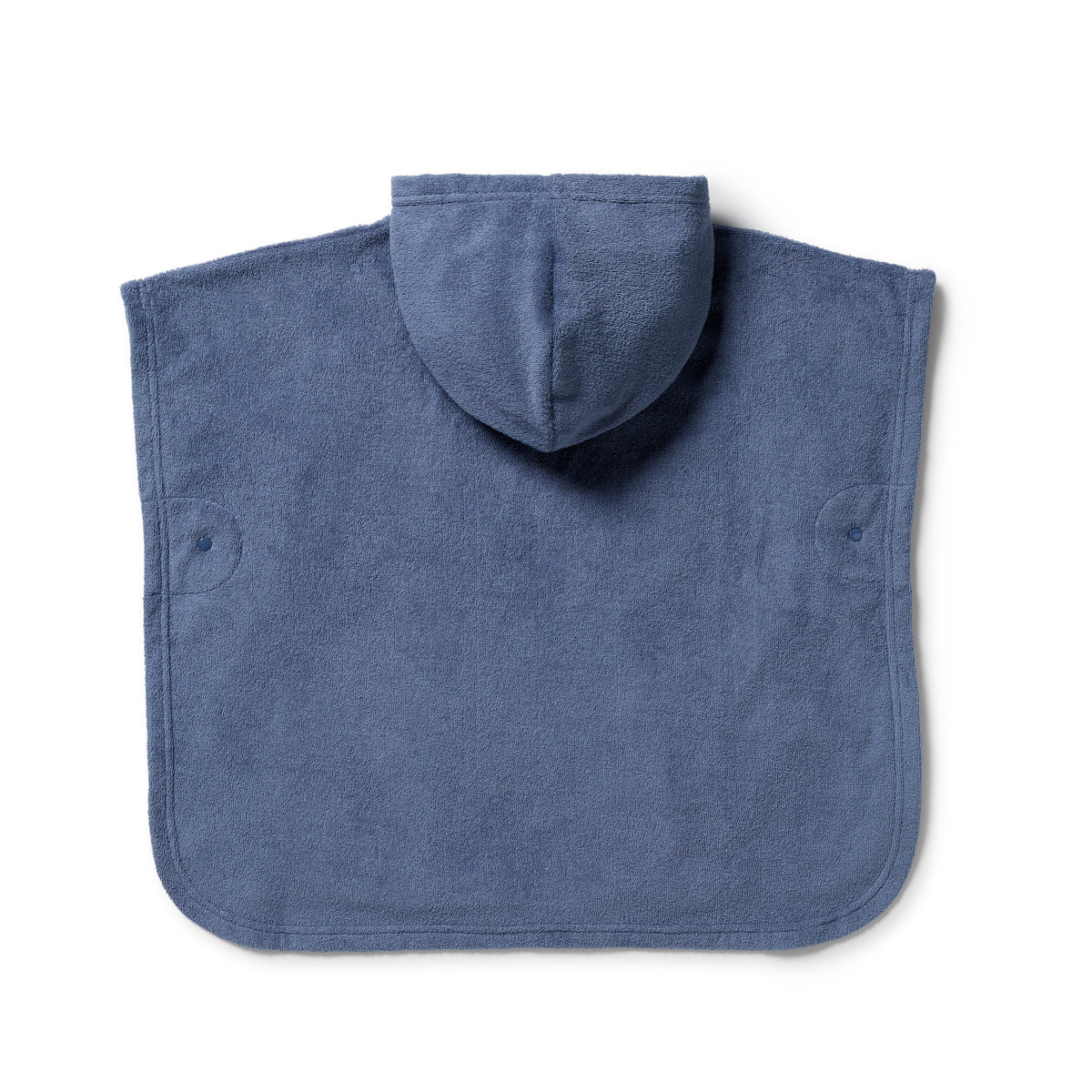 Wilson and Frenchy Deep Blue Organic Terry Hooded Poncho - lifestyle styled