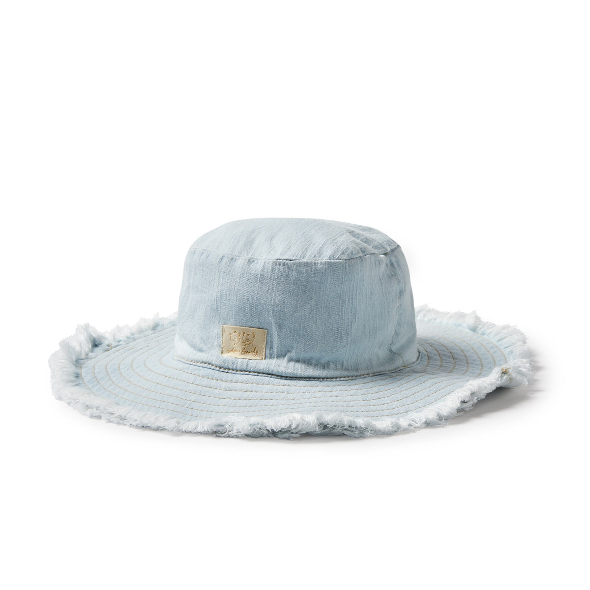 Wilson and Frenchy Organic Denim Sun Hat - baby wearing hat