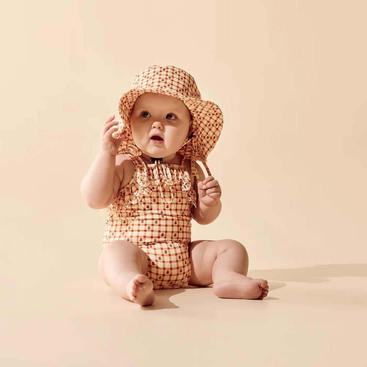 Wilson & Frenchy Checkerberry kids swim sun hat, view 4
