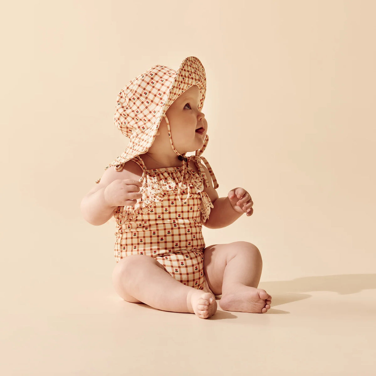 Wilson & Frenchy Checkerberry kids swim sun hat, view 2