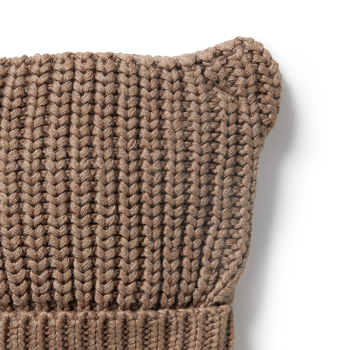 Wilson and Frenchy Coco Speckle Organic Knitted Bear Hat - baby wearing hat