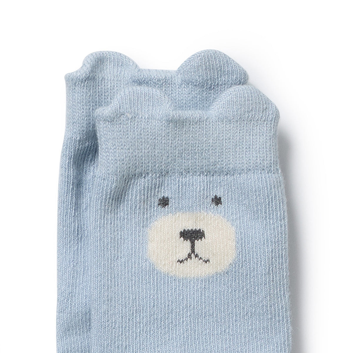 Wilson and Frenchy Blue Organic 4 Pack Baby Socks - packaging detail