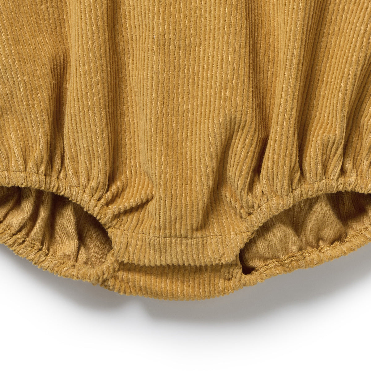 Wilson and Frenchy Amber Glow Organic Cord Bodysuit - snap detail close-up