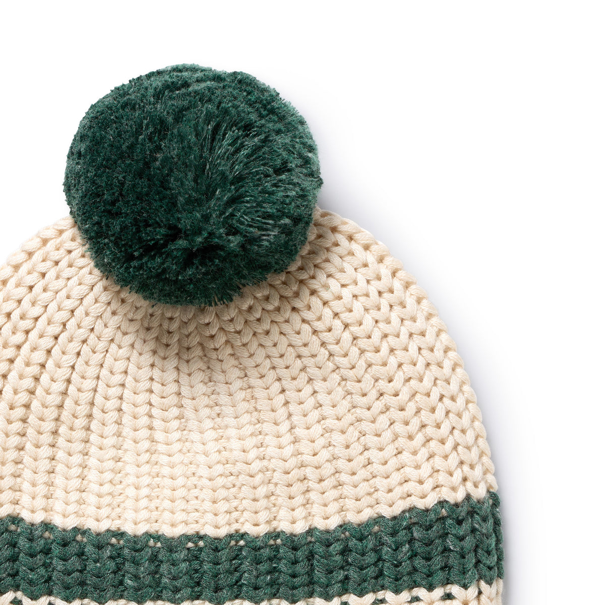 Wilson and Frenchy Clover Organic Knitted Stripe Hat - product flatlay