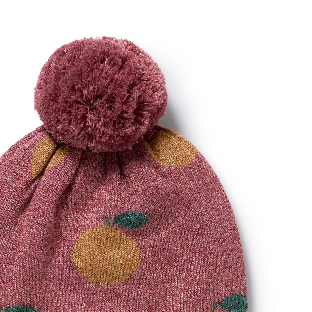 Wilson and Frenchy Clementine Organic Knitted Jacquard Hat - baby wearing hat