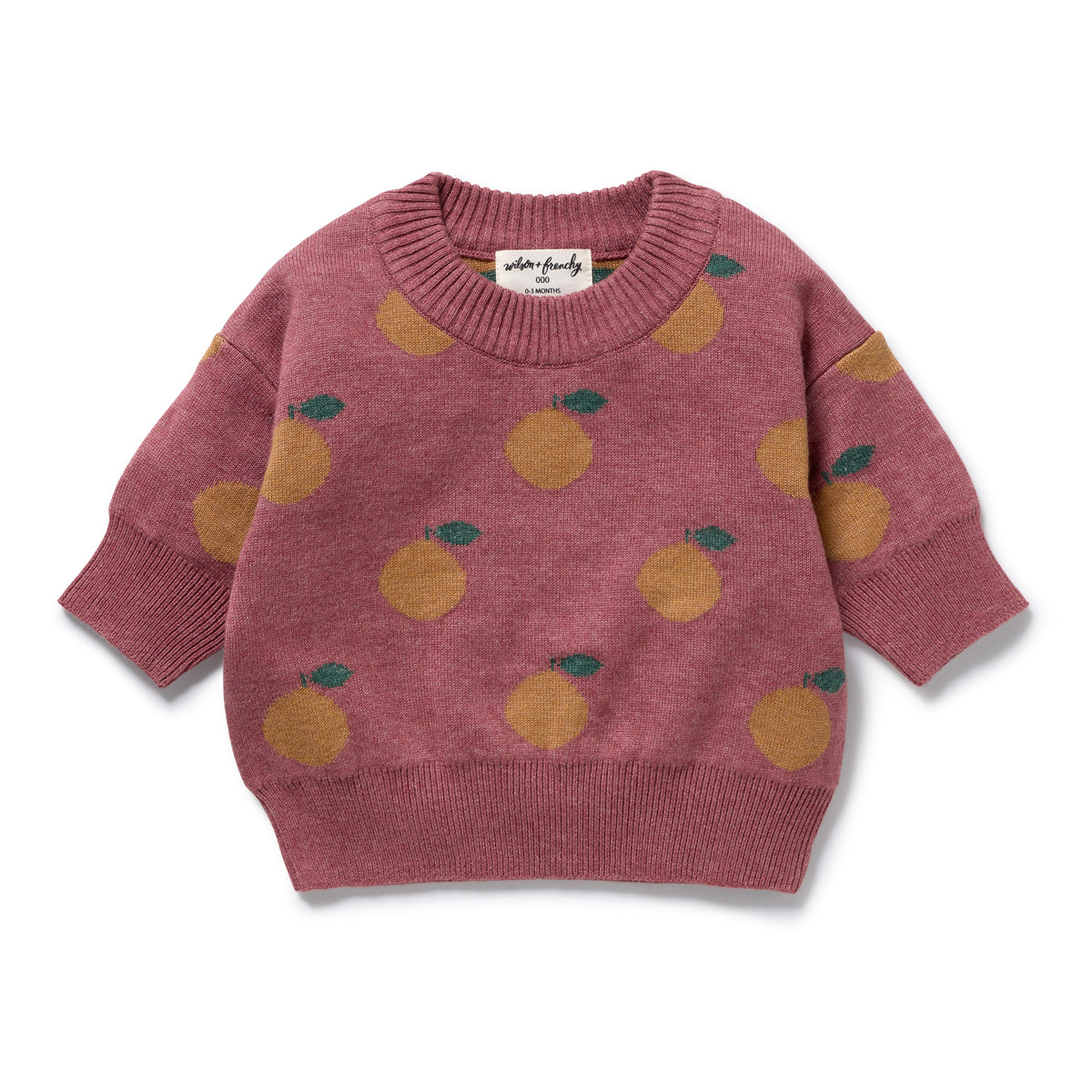 Wilson and Frenchy Clementine Organic Knitted Jacquard Jumper - jacquard detail