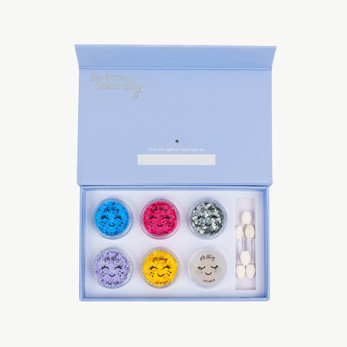 Oh Flossy Kids Disco Fever Glitter Set - child using glitter set