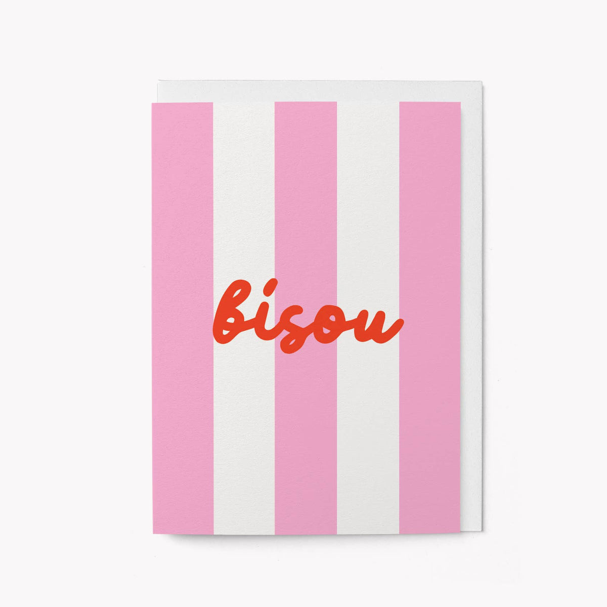 Graphic Factory - Bisou - Greeting Card — front view flat lay