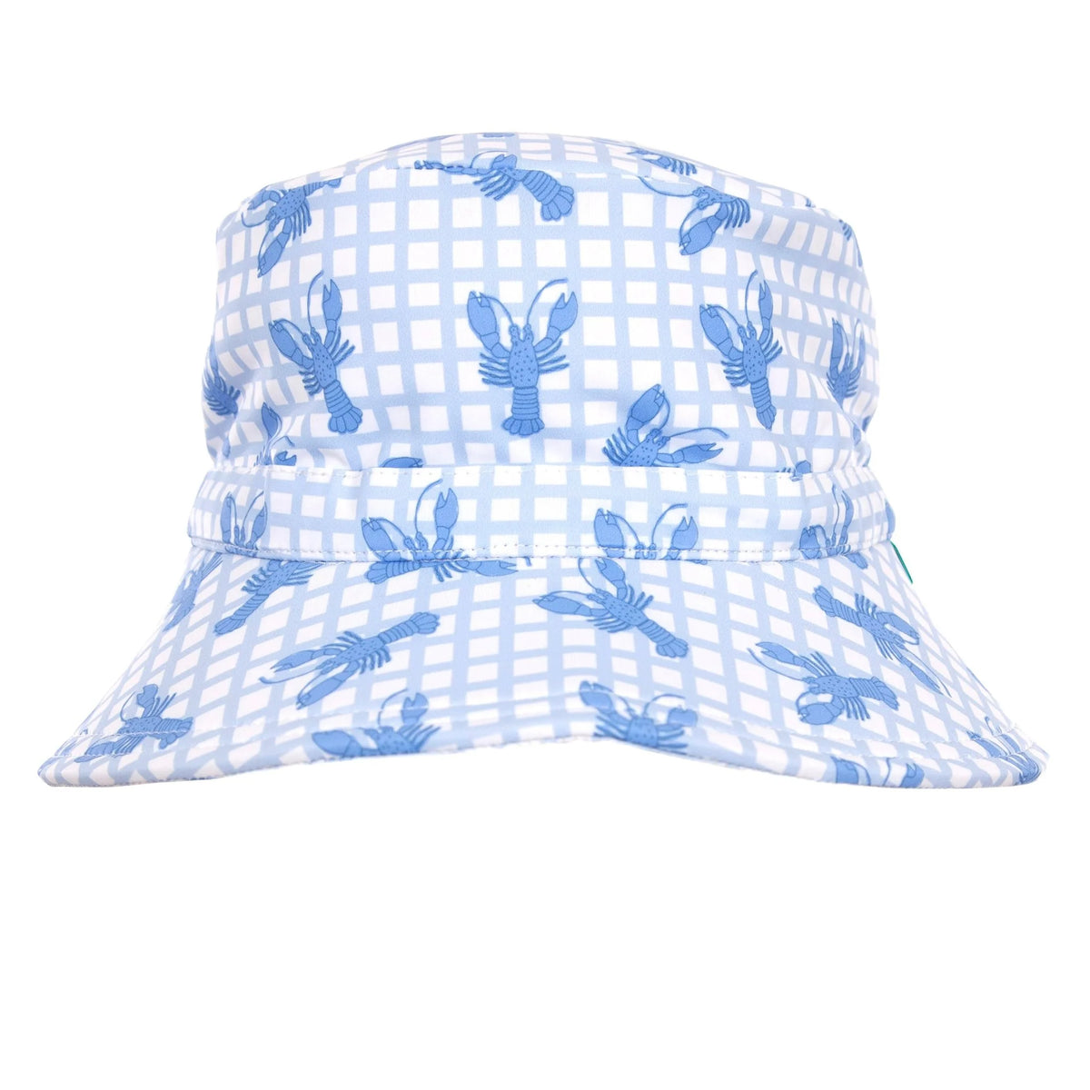 Acorn Blue Lobster Wide Brim Swim Hat - product flatlay