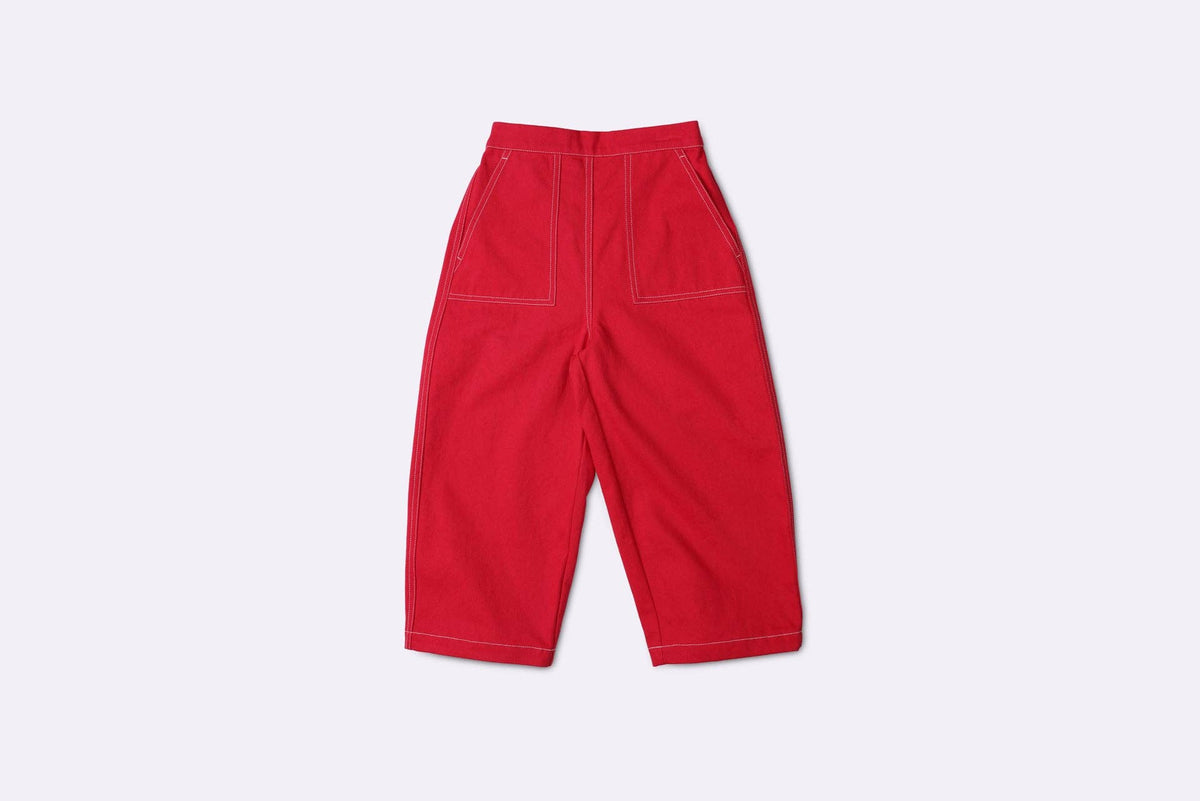BBOBBIE - Harry Pant in Red — front view flat lay