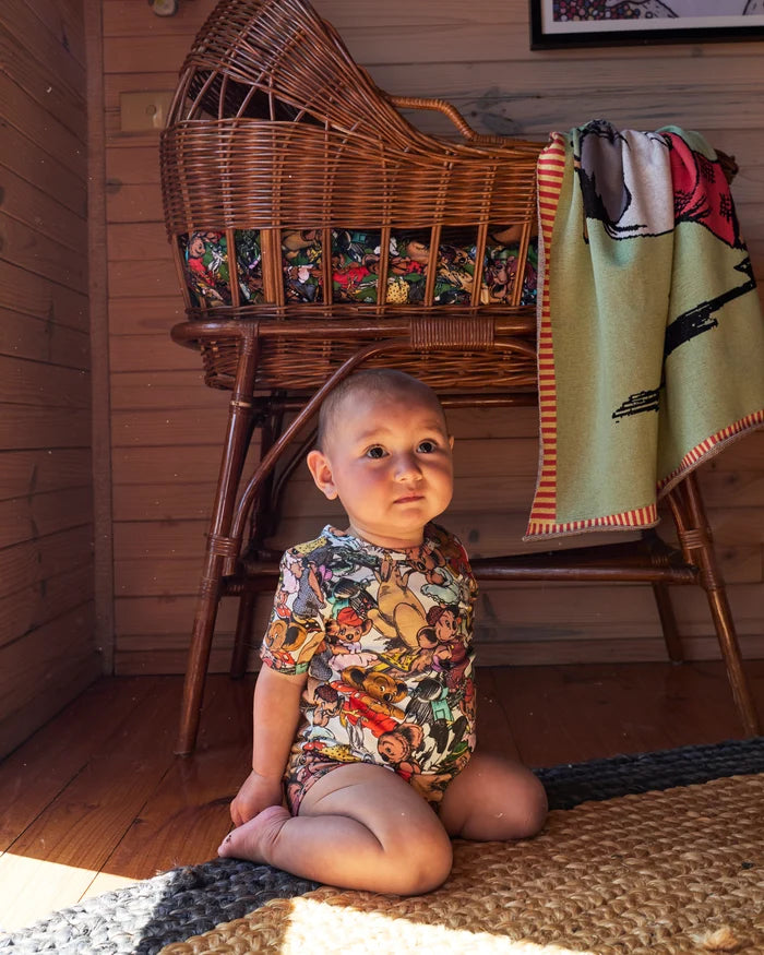 Kip & Co x Blinky Bill BABY | Blinky And Friends Organic Short Sleeve Romper