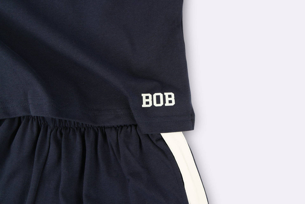 BBOBBIE - 07 Tee in Navy — worn on model
