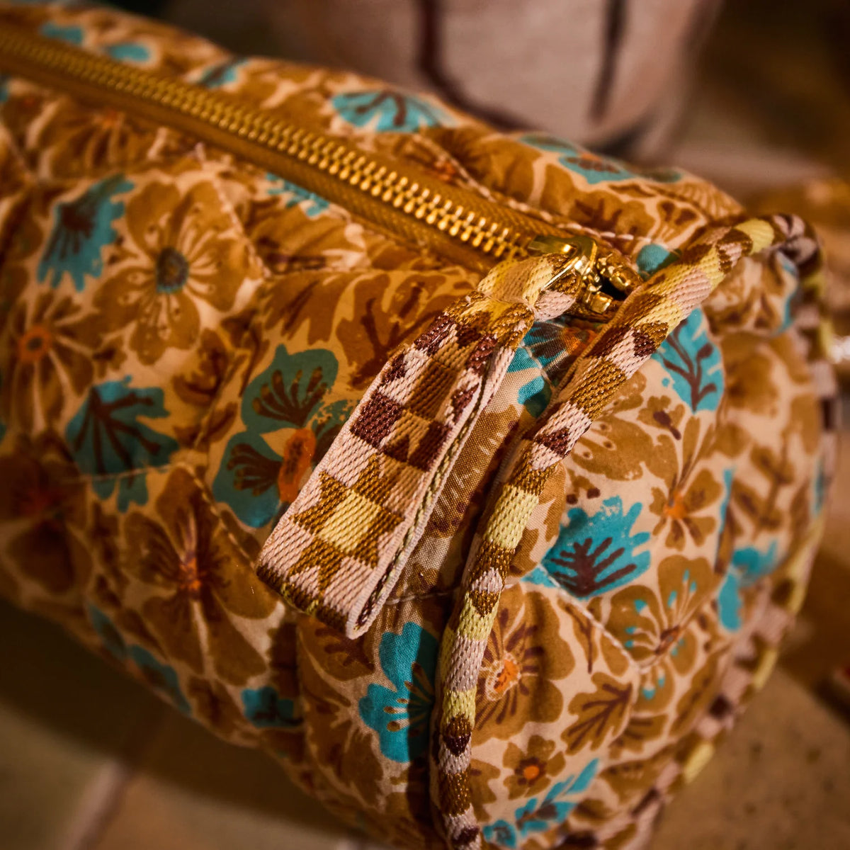 Sage x Clare | Magnolia Makeup Bag - Turquoise
