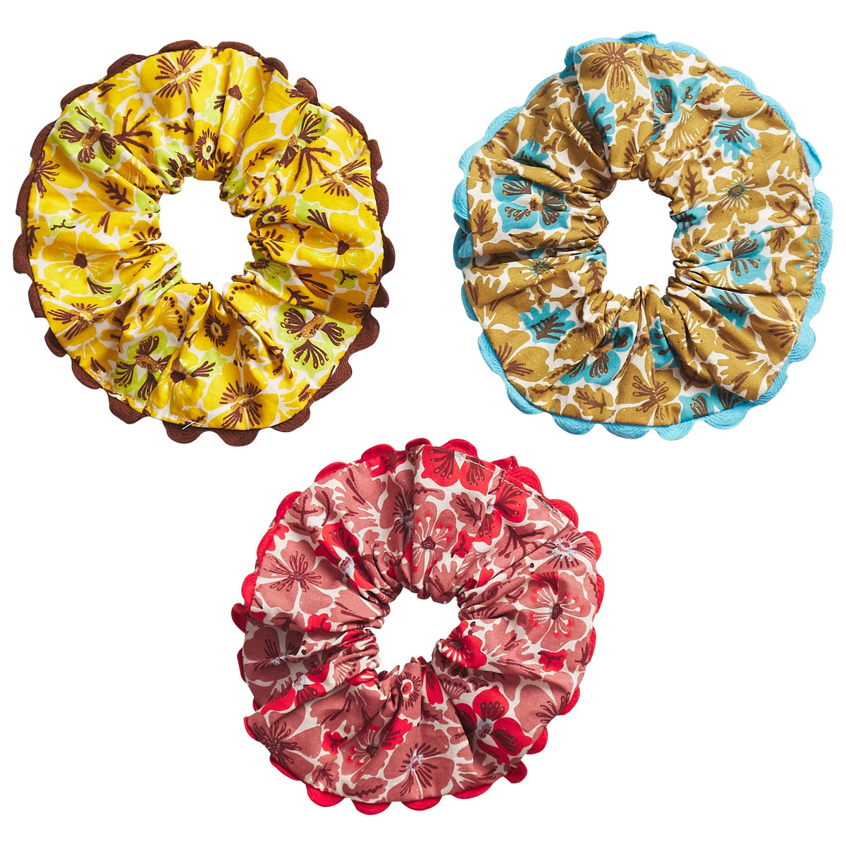 Sage x Clare | Magnolia Cotton Scrunchie Set