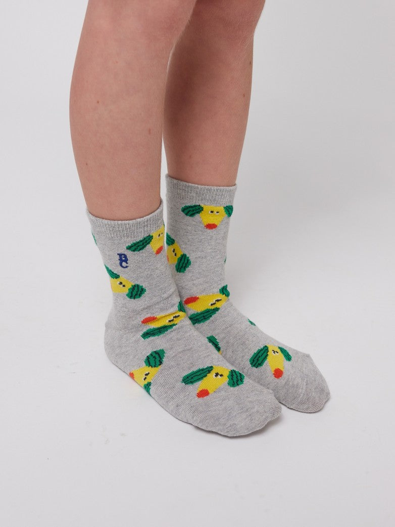 Bobo Choses - Happy Dog all over short socks SS25 — product detail shot
