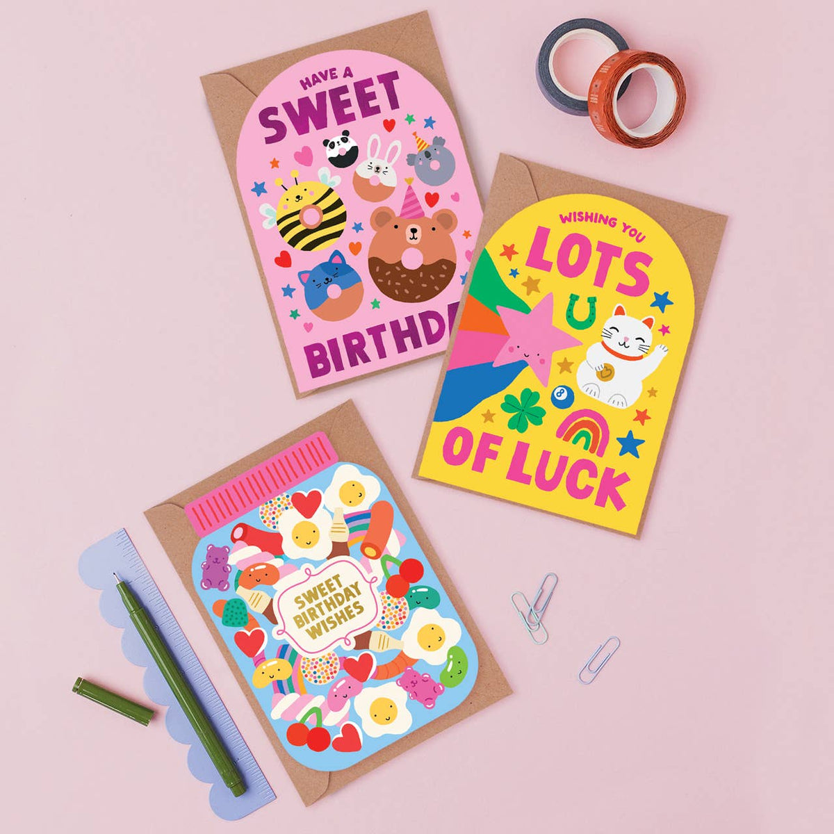 Mifkins | Donut Animal Kids Birthday Card