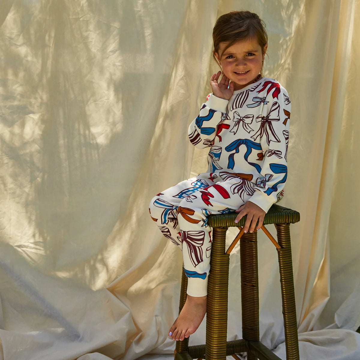 Sage x Clare - Lottie Kids Cotton Pyjama Set — product detail shot