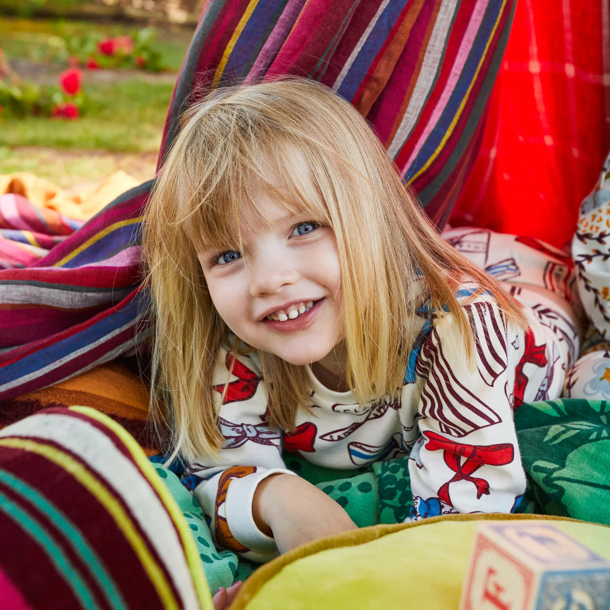 Sage x Clare - Lottie Kids Cotton Pyjama Set — close-up detail