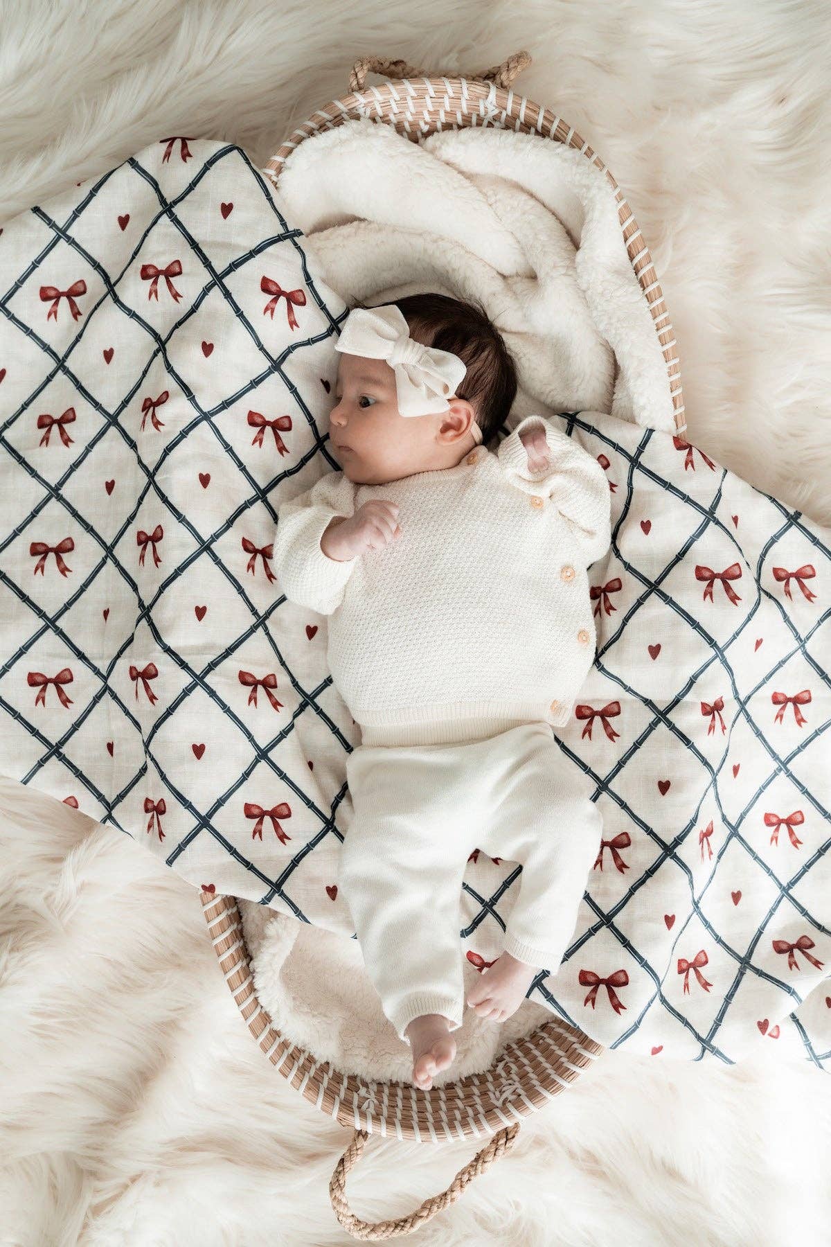 Pop Ya Tot - Bow Peep Swaddle — back view flat lay