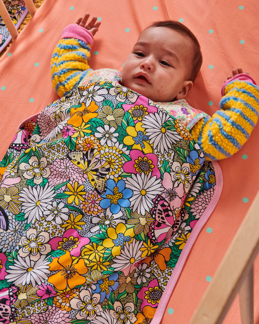 Kip and Co Bliss Floral snuggle blanket - styled in cot