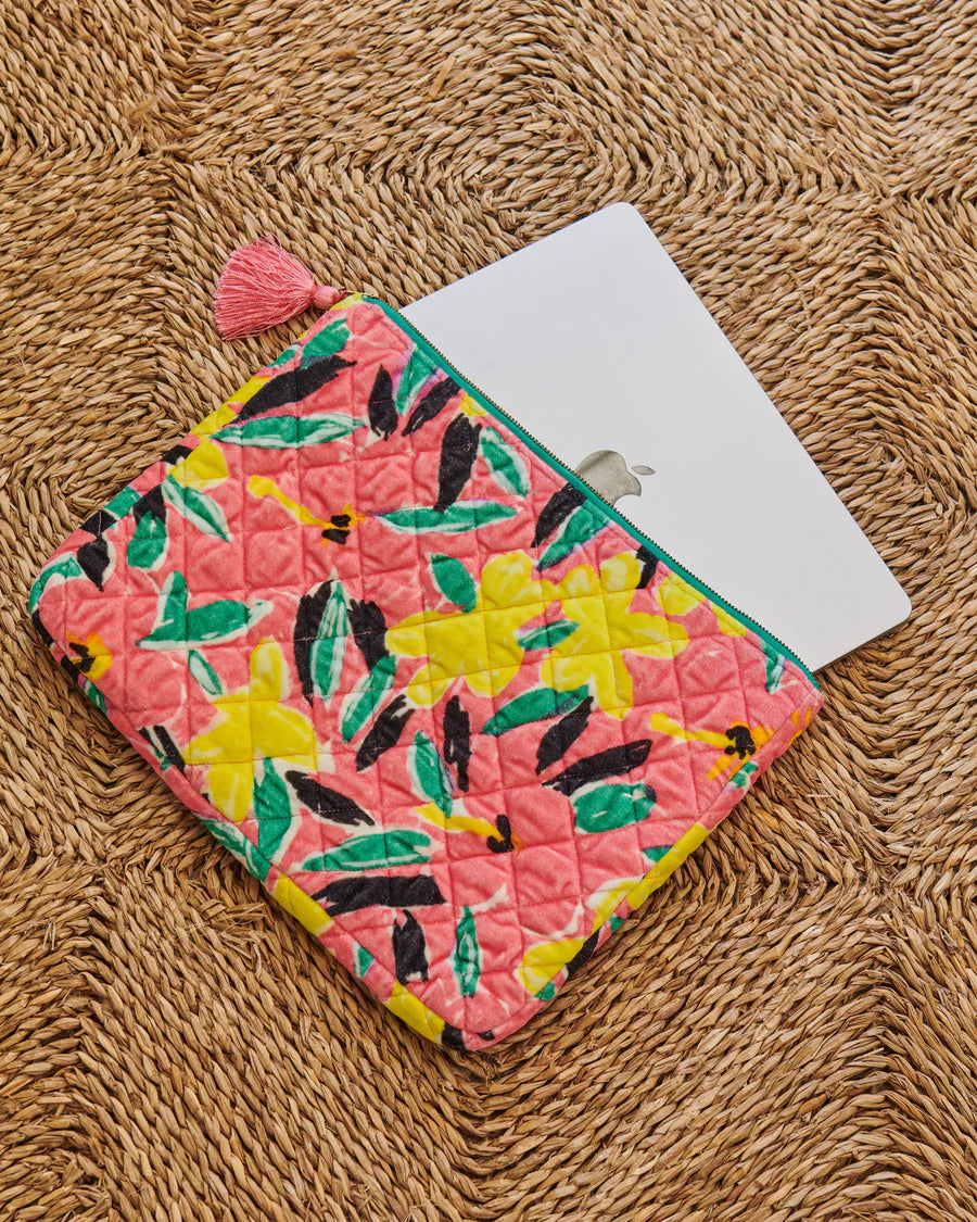 Kip and Co Ken Done Pinky Dreaming laptop case - open view