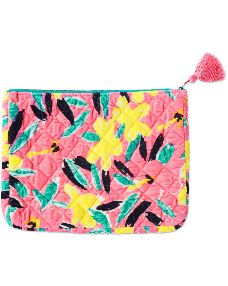 Kip and Co x Ken Done Pinky Dreaming Velvet Laptop Case - product flatlay