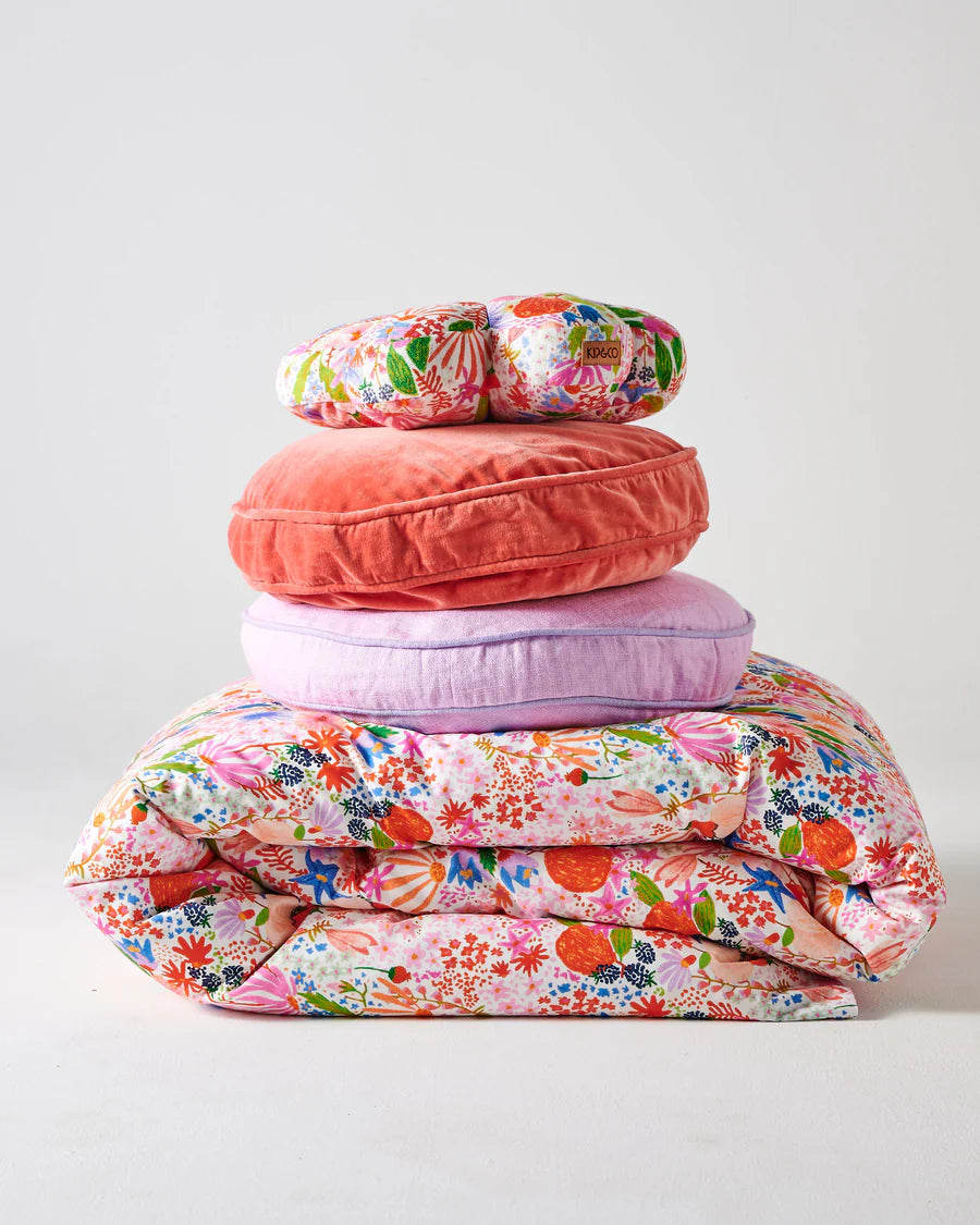 Kip and Co Meandering Meadow cushion - living room lifestyle