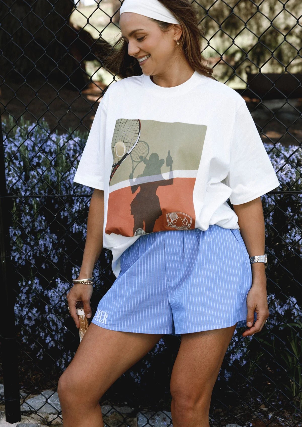 Far Mer by Whitney lounge short - model wearing lifestyle