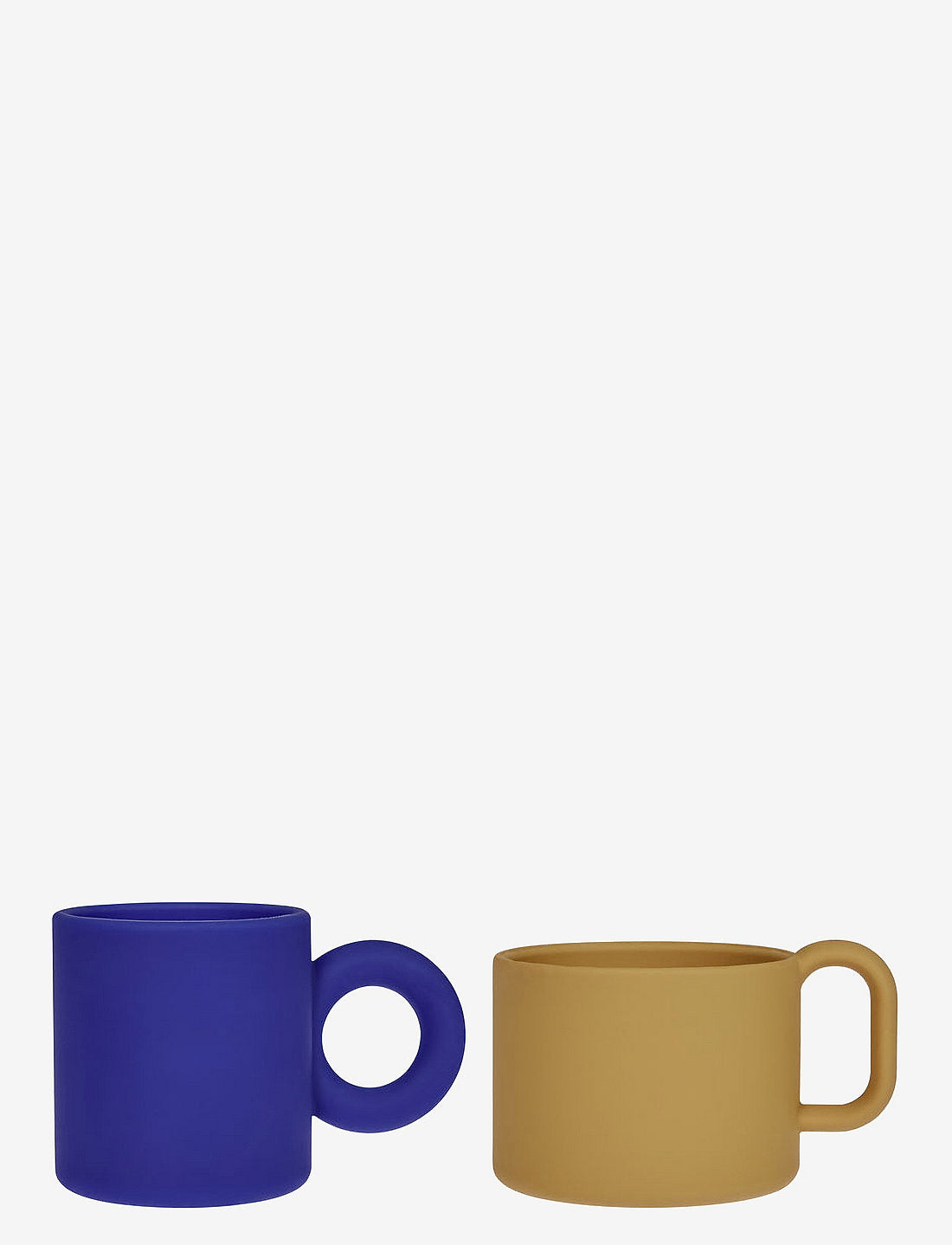 OYOY - Nomu Cup 2 pack - Blue/caramel — styled lifestyle shot