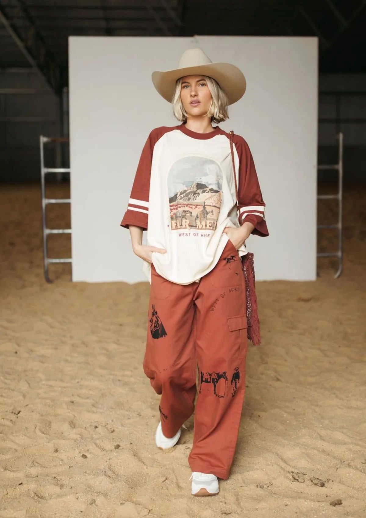 FAR MER - West of Here Drawstring Pant — front view flat lay