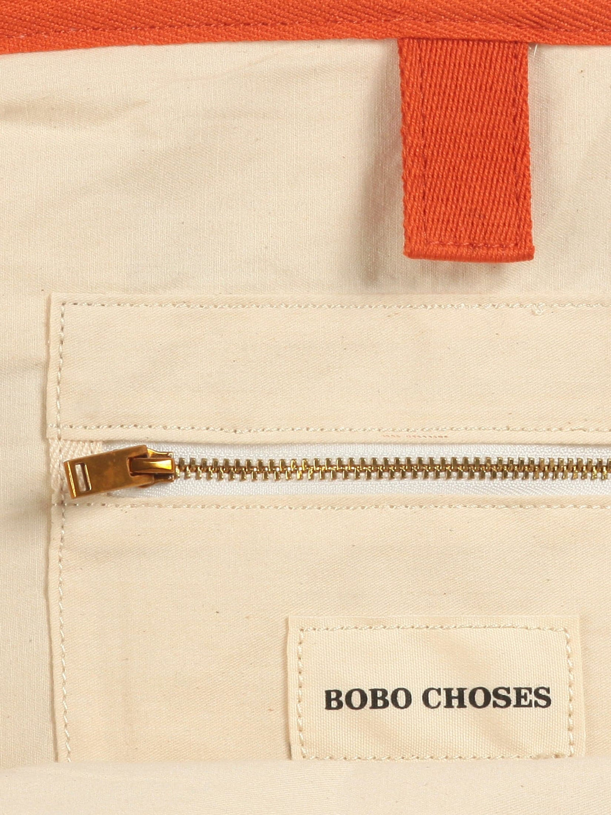 Bobo Choses WOMAN - Checked Orange Bag — back view flat lay