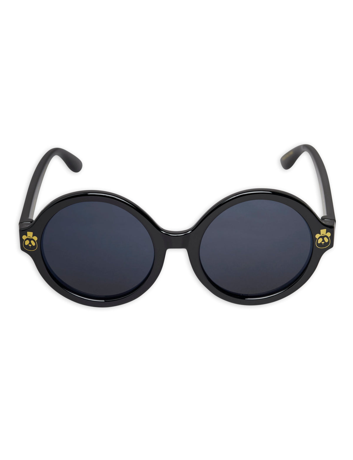 Mini Rodini - Round sunglasses- black — front view flat lay
