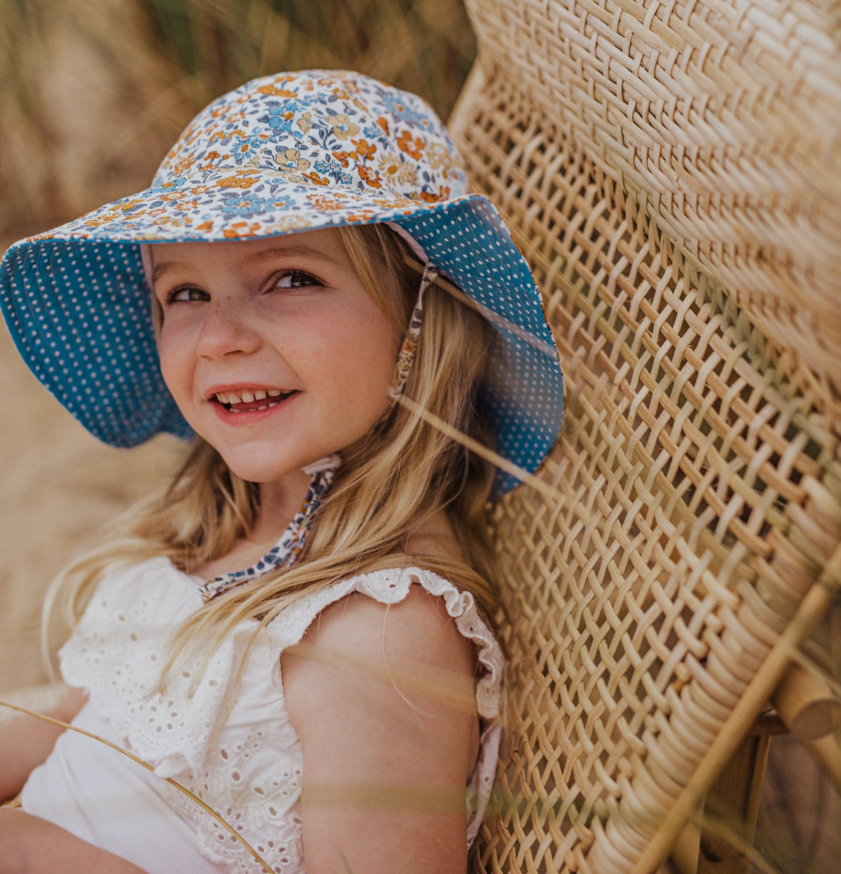 Acorn Autumn Floppy Hat - front view on model