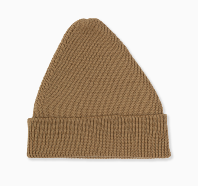 James Street Co - ADULT Port Beanie - Toasted Caramel — front view flat lay