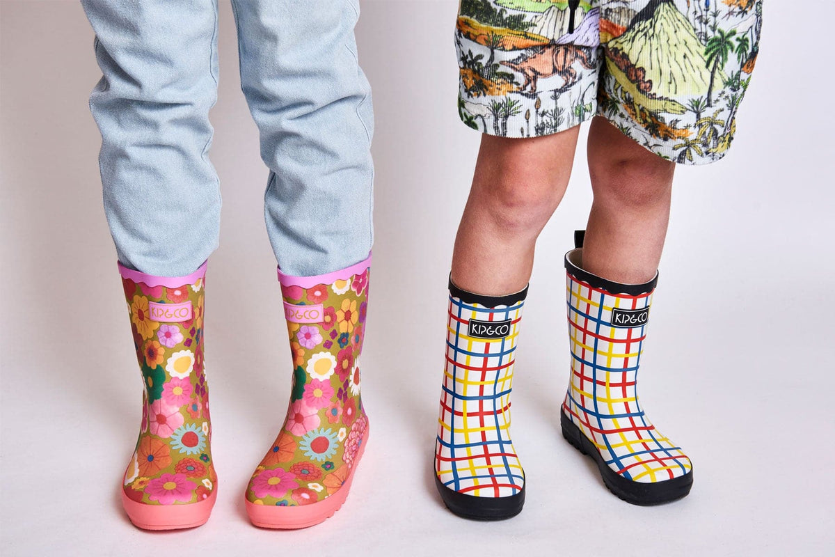 Kip & Co | Primary Tartan Gumboot - Kids