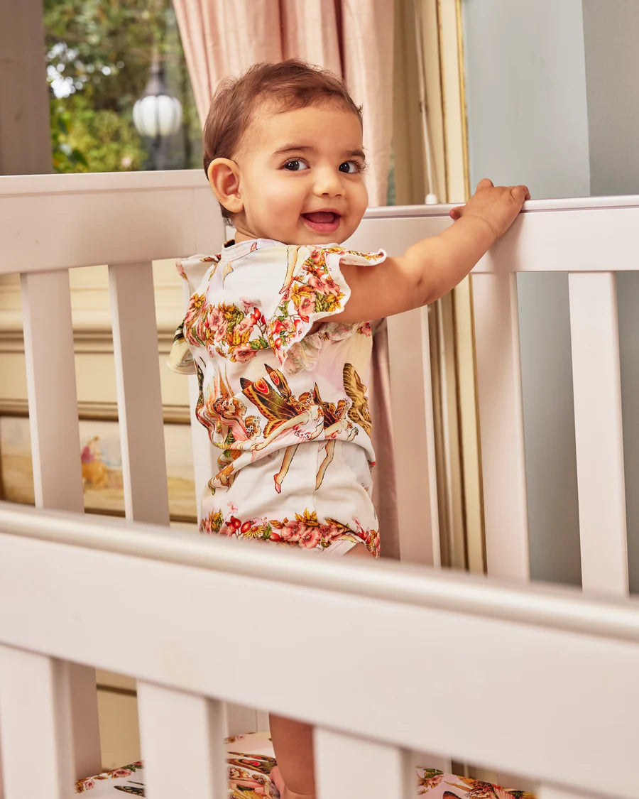 Kip and Co Fairyland frill romper - baby wearing lifestyle