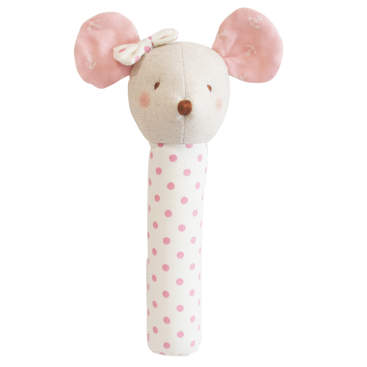 Alimrose - Mouse Squeaker Pink — front view flat lay