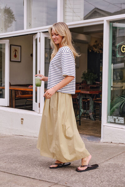 Ceres Life - Florence Maxi Skirt - Butter — styled lifestyle shot