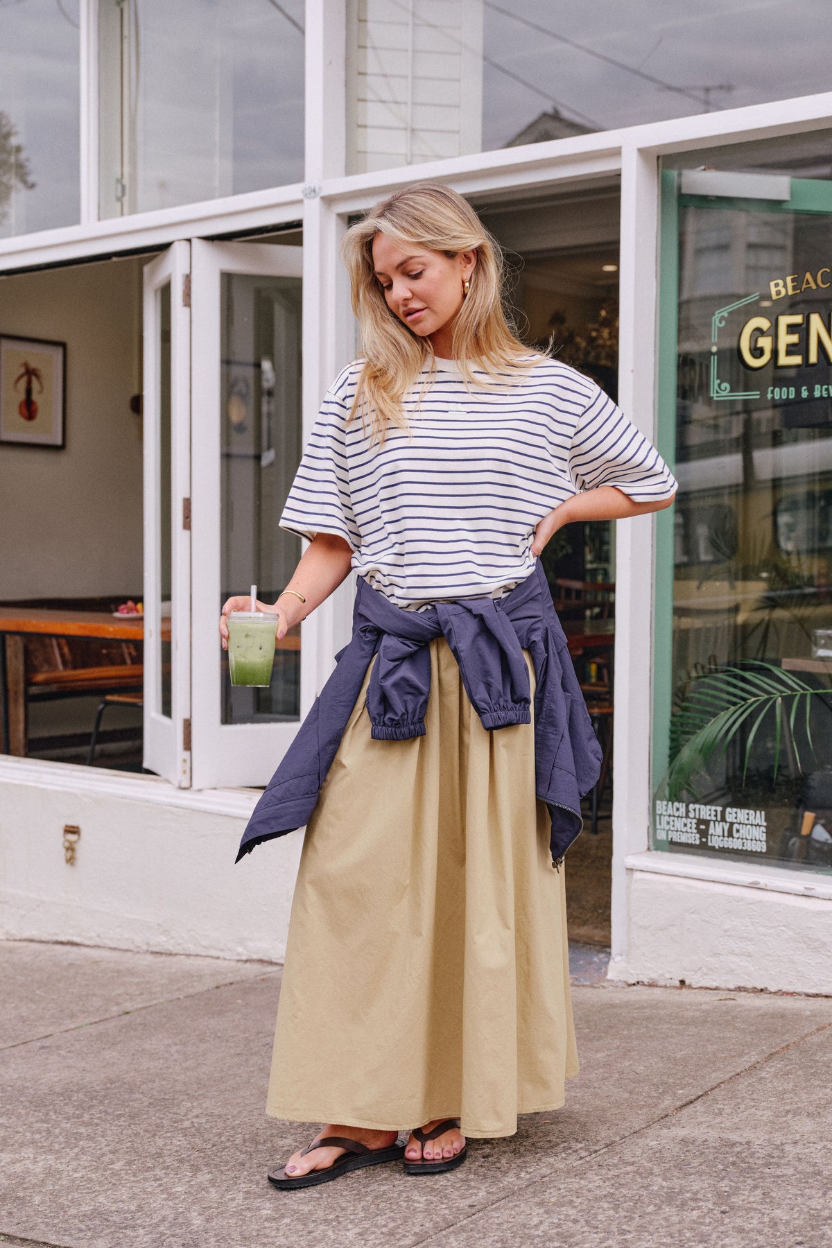 Ceres Life - Florence Maxi Skirt - Butter — product detail shot